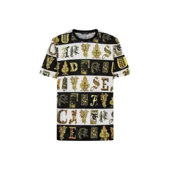 VERSACE SS23 T Shirt Men's Black White