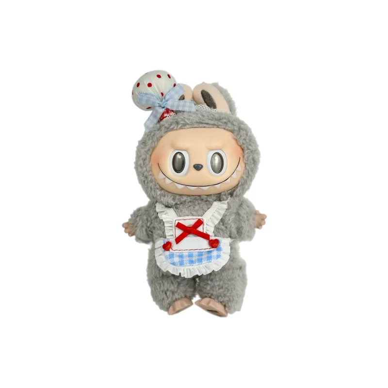 [Modified Doll] POP MART Labubu THE MONSTERS Heartbeat Macaron Collection, Little Chef, Cute Hang Tag Box 17cm-19
