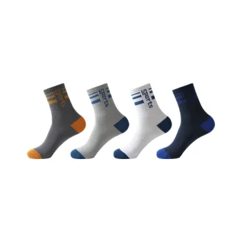 MIIOW Mid Calf Socks Unisex 4 Pack