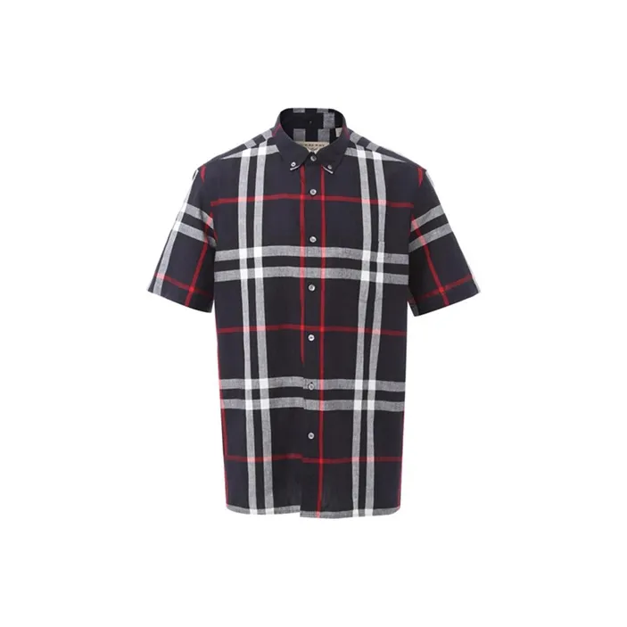Burberry Shirts Men Dark Blue-0