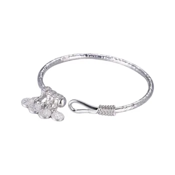 Bear Silversmith 999 Fine Silver Sterling Silver Bangle Women's