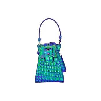 Vivienne Westwood Embossed One Shoulder Handbag Women's Peacock Blue