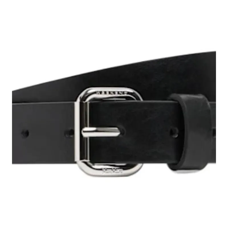 WEEKEND MaxMara Calfskin Leather Belts Women's Black Width 2.5CM-1