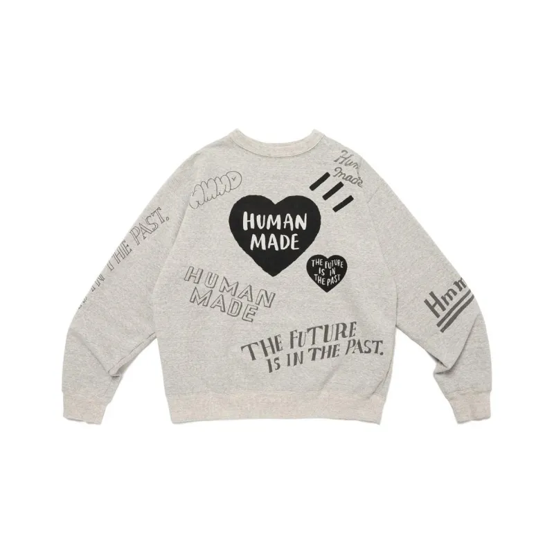 HUMAN MADE FW24 Autumn/Winter Collection Sweatshirts Unisex Gray-0