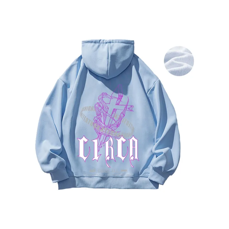 C1RCA American Luxury Streetwear Vintage Cross Letter Logo Print Sweatshirt Unisex-28