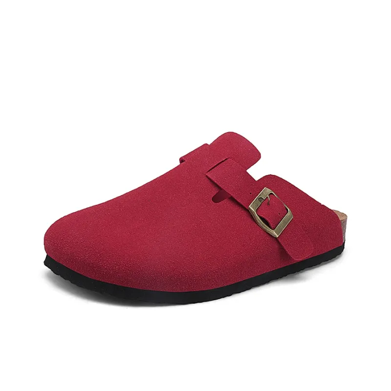 Magelly Cork Sole Slip Resistant Abrasion Resistant Quiet Wrap toe Slippers Unisex-13