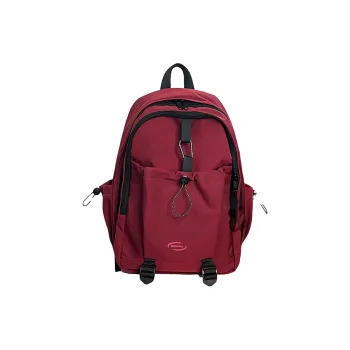 XIANGSU Nylon Backpack Unisex Red/Pink White/Black