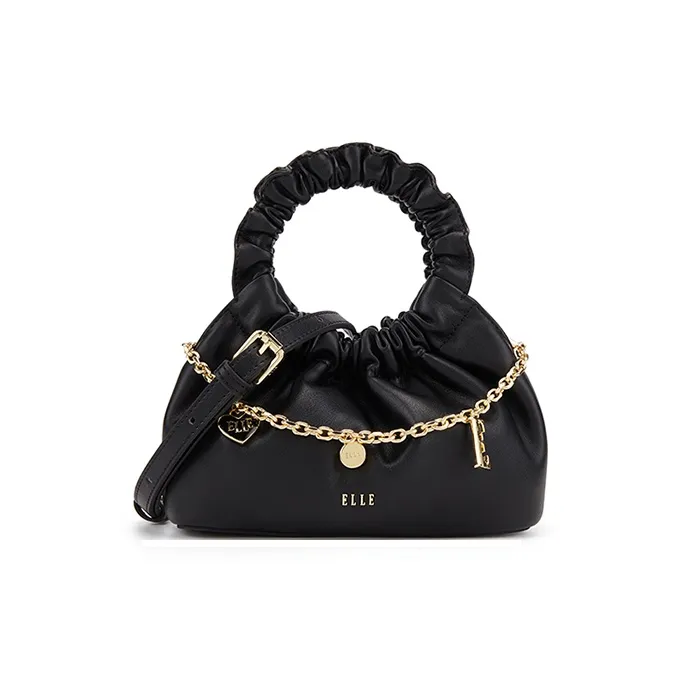 ELLE Synthetic Leather Handbag Regular Women's Pink/Black/White-3