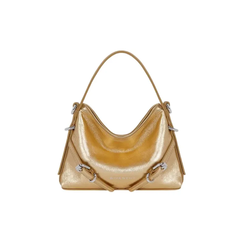 Givenchy Voyou Cow Leather Shoulder Bag, Crossbody Bag, Handbag Extra Mini Women's Gold-0
