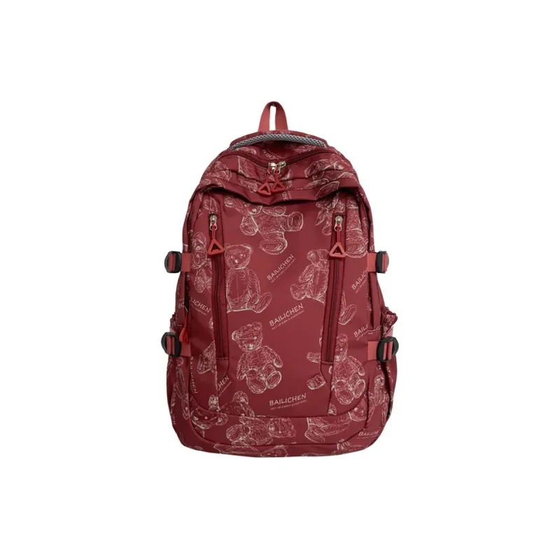 Single Warehouse Composite Cloth Backpack Regular Unisex Multicolor-13