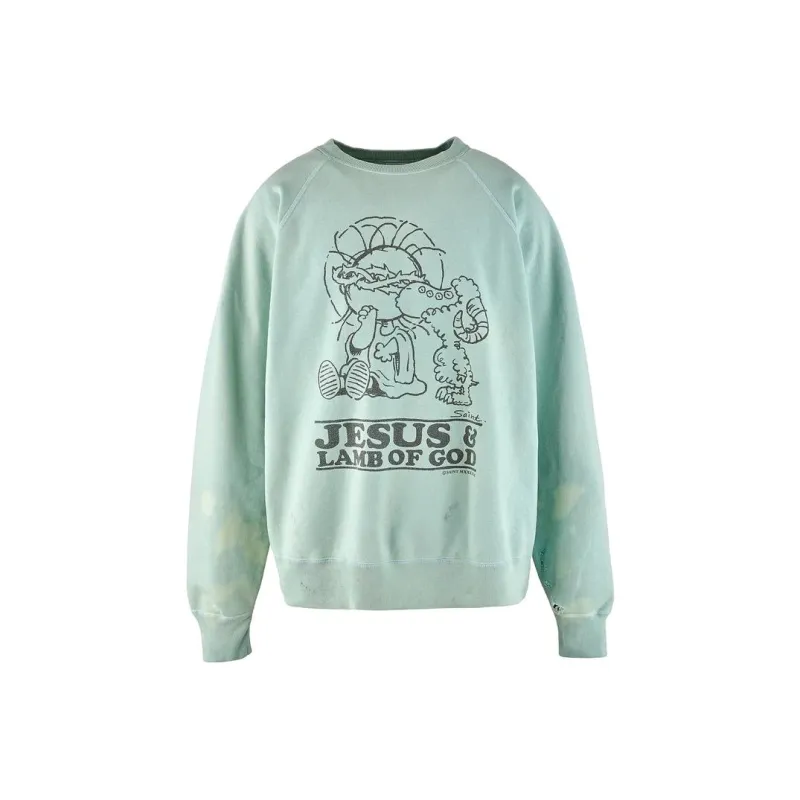 SAINT Mxxxxxx Sweatshirts Unisex Blue-0
