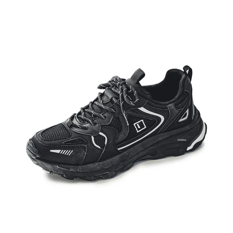 Hong Kong Meng Abrasion Resistant Breathable Height Increasing Low Top Chunky Sneakers Men's-3