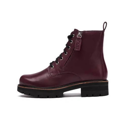 Clarks Short Martin Boot Women's Burgundy