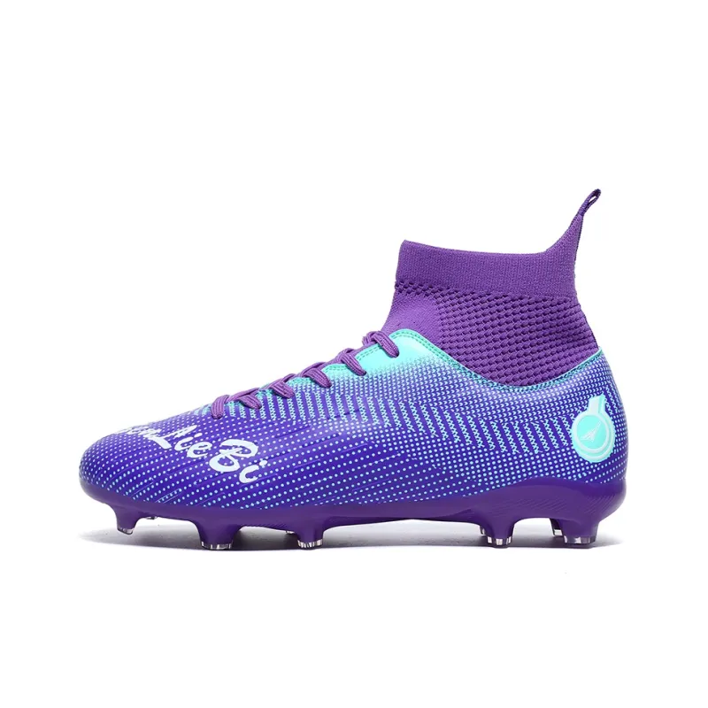 QIUTEXIONG FG Rubber Long Studs TF Rubber Broken Studs Soft Ground Firm Ground Slip Resistant Soccer Shoes Unisex-28