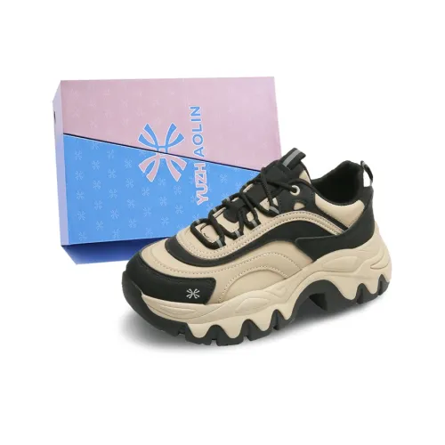 YUZHAOLIN Anti Slip And Wear Resistant Height Increasing Low Top Chunky Sneakers Women's