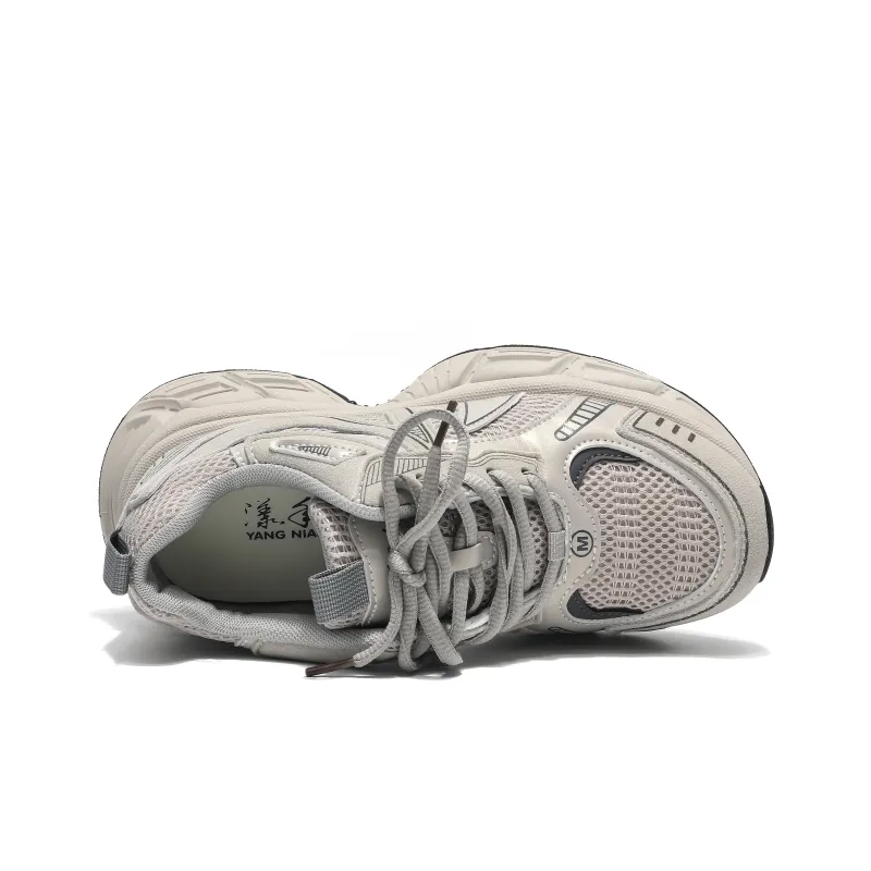 Yang Nianhua Cushioning, Slip Resistant, And Abrasion Resistant Low Top Chunky Sneakers Women's-4