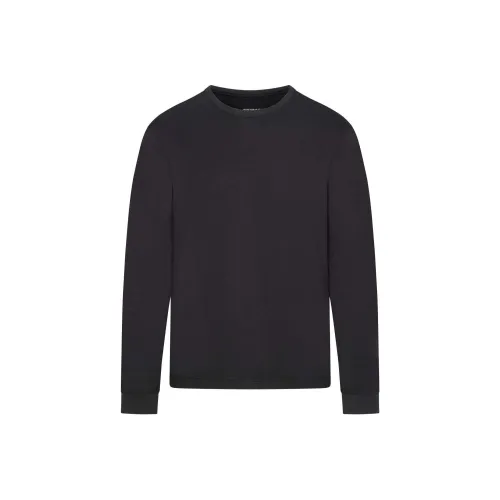 SKIMS COTTON MENS CLASSIC LONG SLEEVE T SHIRT T Shirt Men's Onyx/Agate