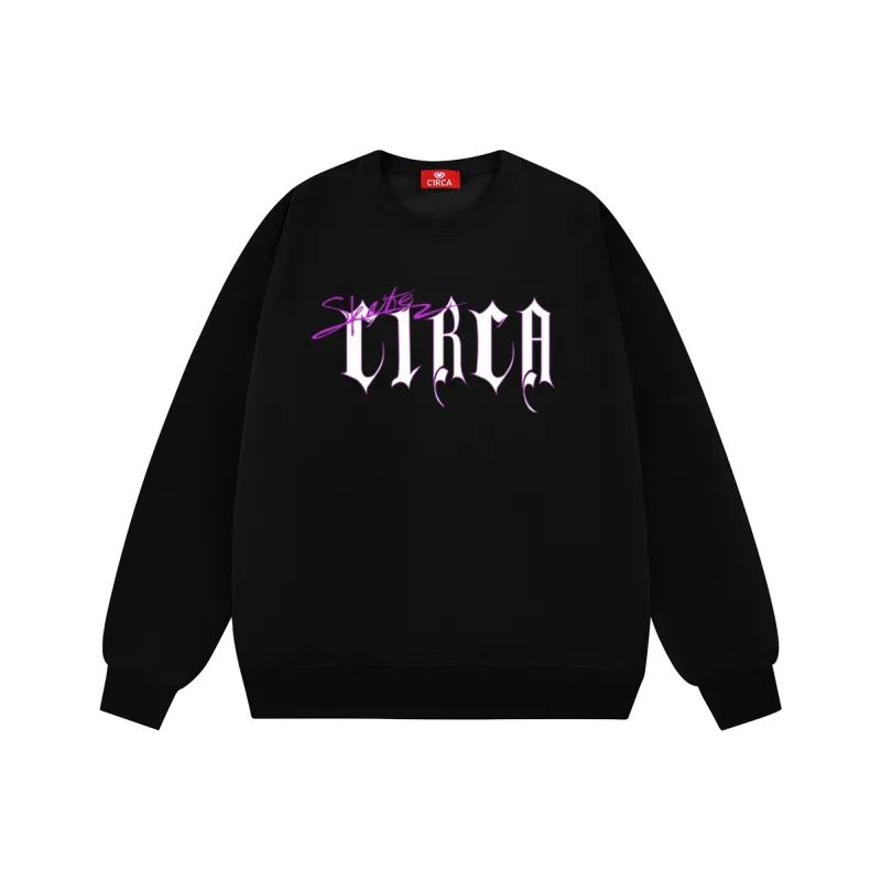 C1RCA American Luxury Streetwear Vintage Cross Letter Logo Print Sweatshirt Unisex-34