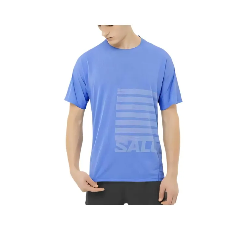 SALOMON SENSE AERO T Shirt Men's Ultramarine Blue/White-0