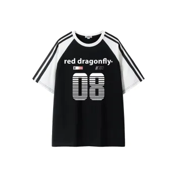 RED DRAGONFLY T Shirt Unisex Black & White