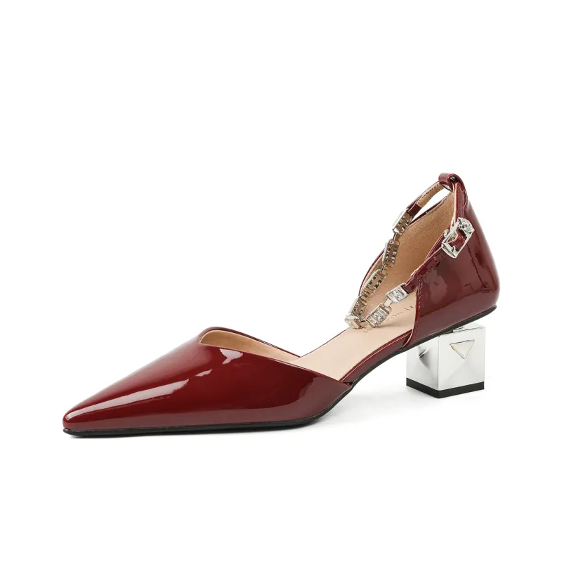 Bamiti Chunky Heel High Heels 5cm Women's-5