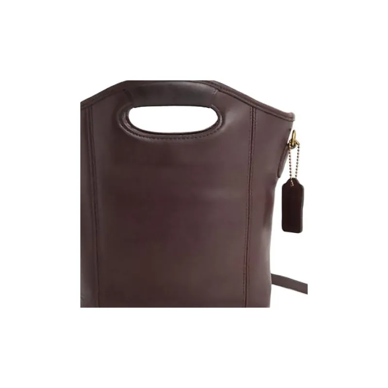 COACH Glove Tanned Leather, Leather Bucket Bag, One Shoulder Handbag Mini Women's Mahogany Brown-4