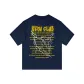 Navy Blue with Yellow Print