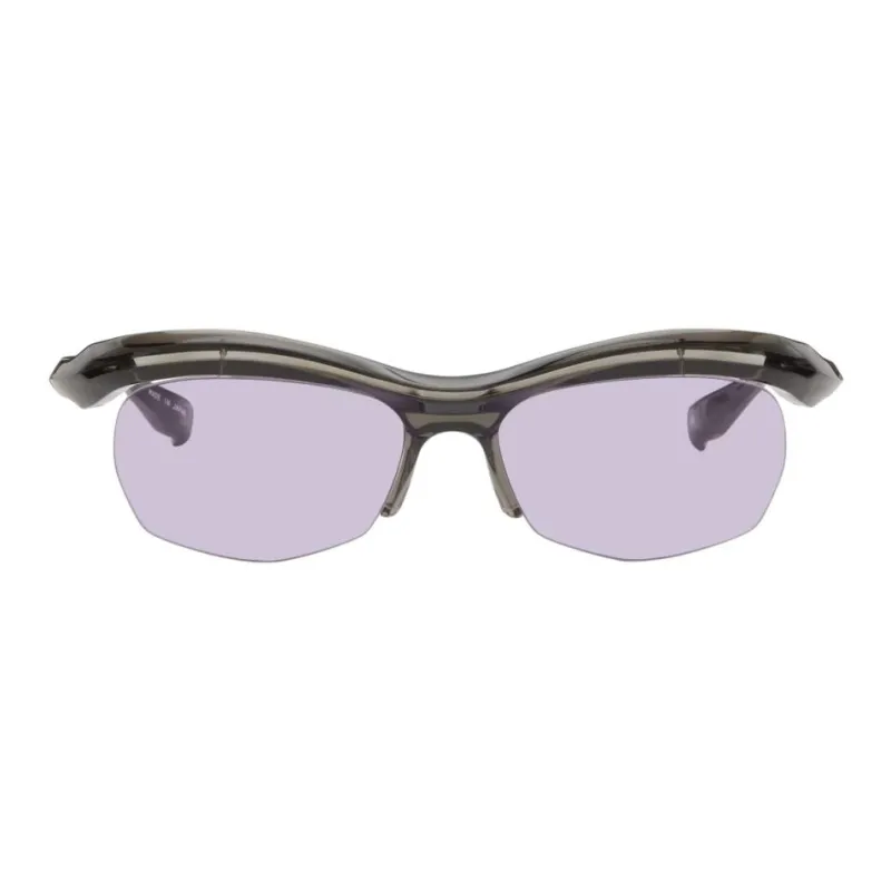 Factory900 Acetate Irregular Shape Sunglasses Unisex Gray-0