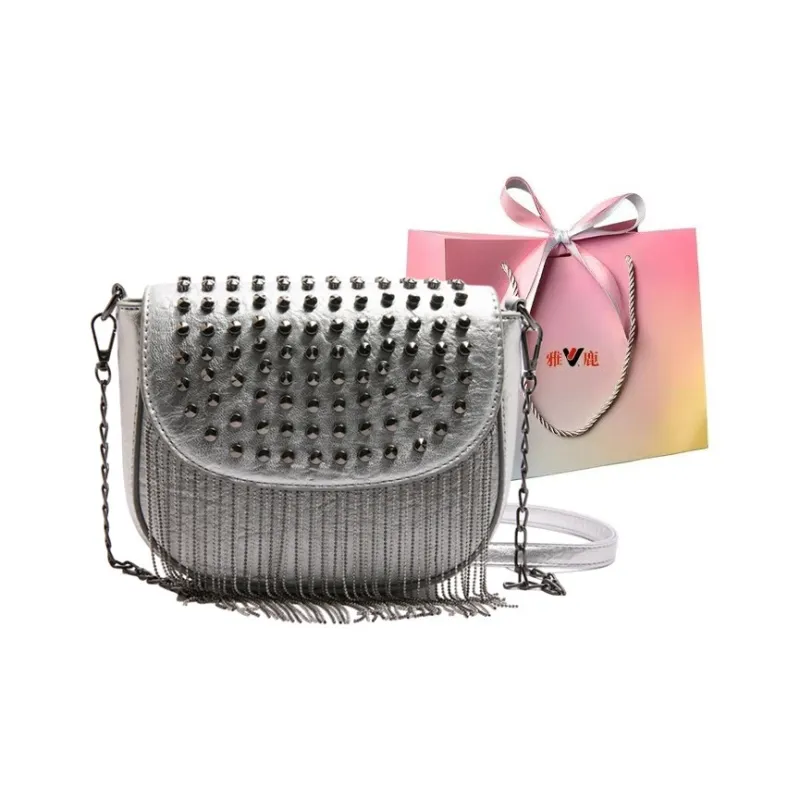 Yalu PU Crossbody Bag, Shoulder Bag Women's Black/White/Coffee/Silver-18