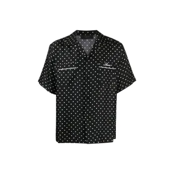 AMIRI Pajama Silk Polka Dot Shirt