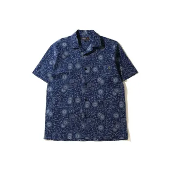 A BATHING APE Shirts Unisex Dark Blue