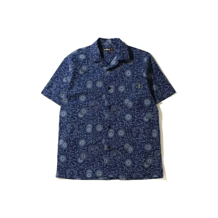 A BATHING APE Shirts Unisex Dark Blue-0