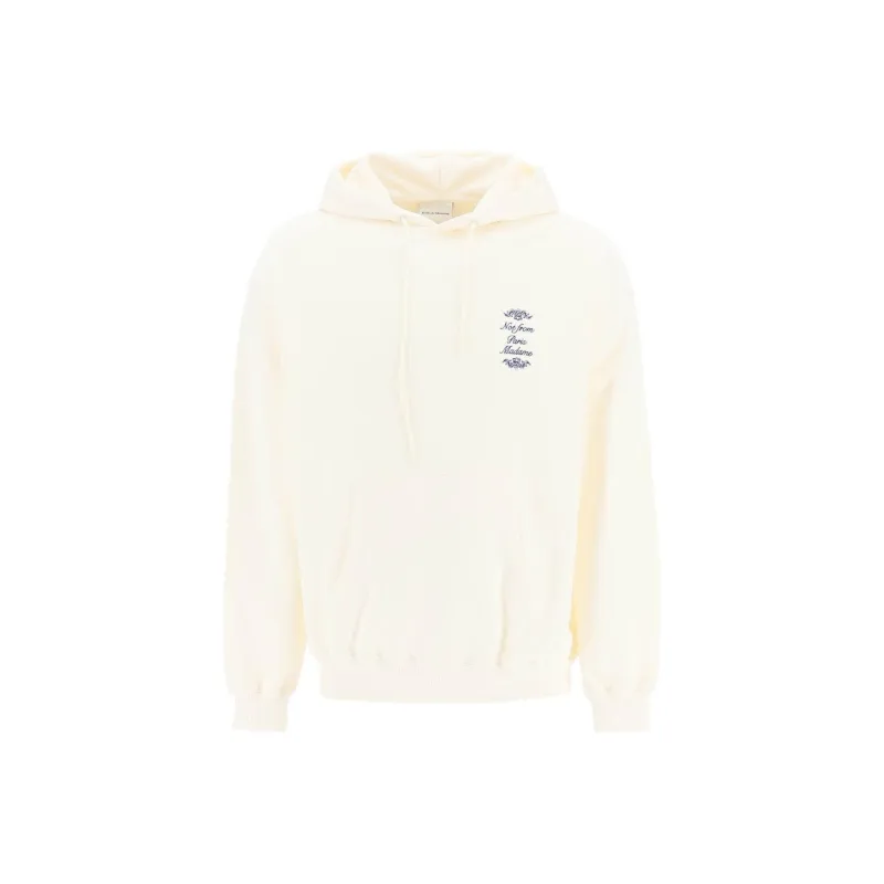 DROLE DE MONSIEUR Slogan Printed Drawstring Hoodie-0