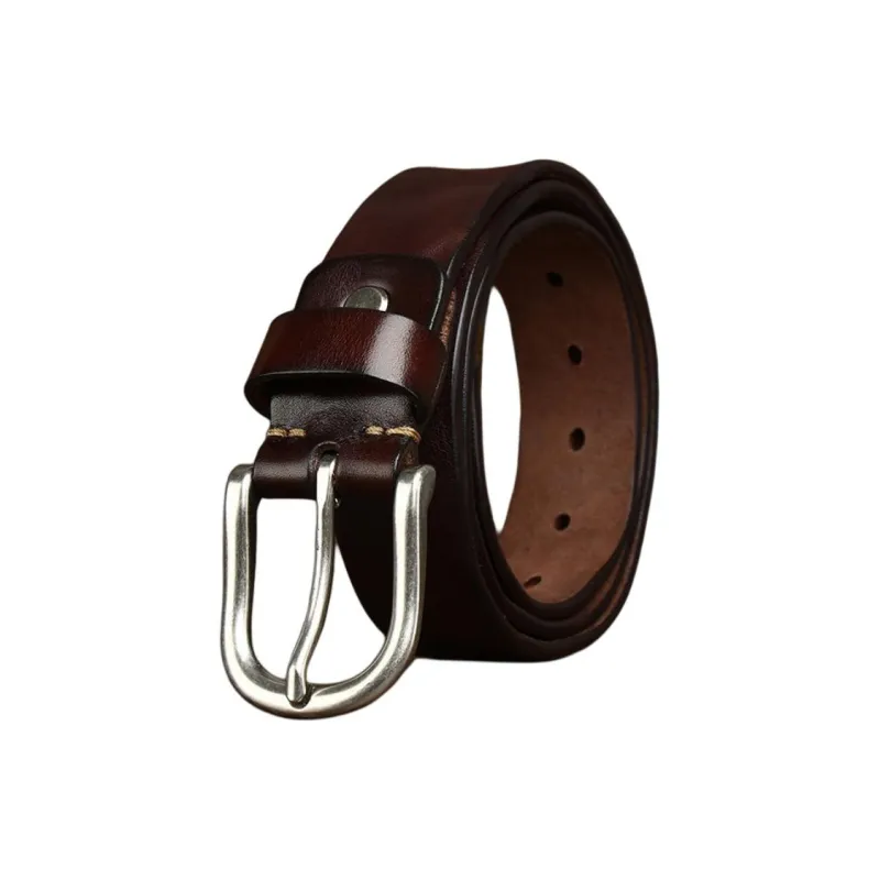 JEANSWEST Cow Leather Belts Men's 3.7CM-2