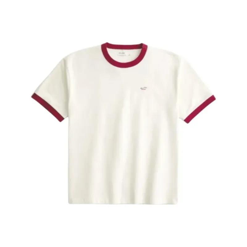 Hollister T Shirts Men White-0