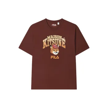 FILA x Maison Kitsune Little Fox T Shirt Unisex Terracotta Red Brown