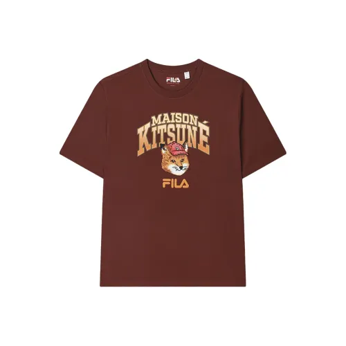 FILA ORIGINALE T Shirt Unisex Terracotta Red Brown