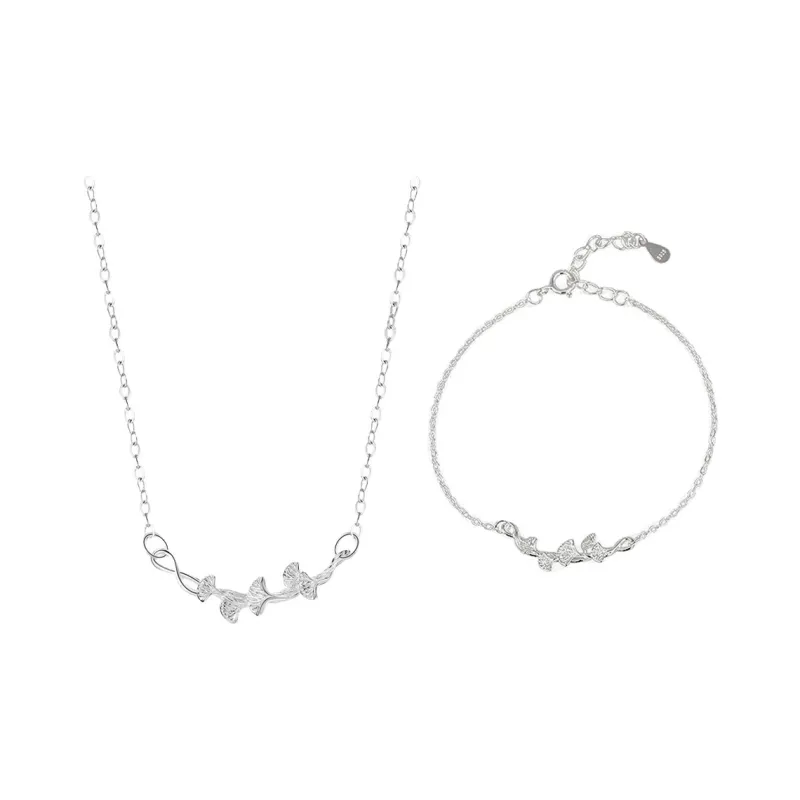CHINA GOLD 999 Fine Silver Necklaces Women's-6