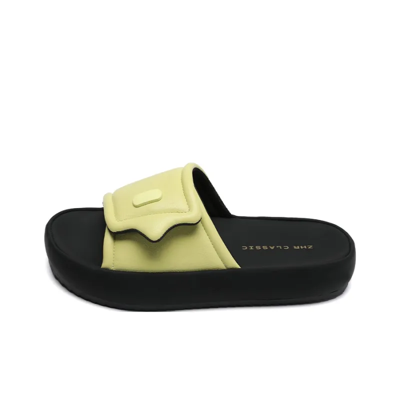 ZHR PU Polyurethane Quiet Slide Slippers Women's-6