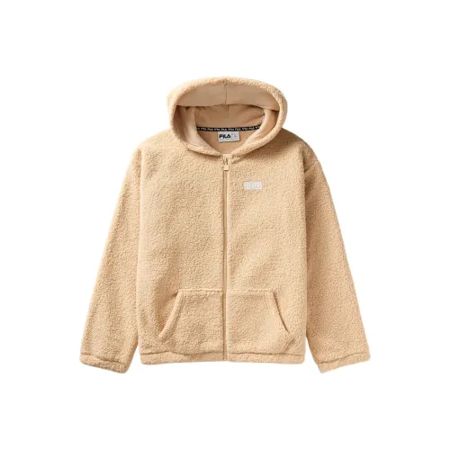 FILA Velvet feel Coat Women's Beige Apricot 918