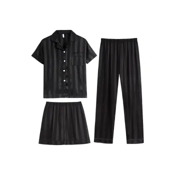 Qiao Ni Tong Pajama Set Men's Premium Black
