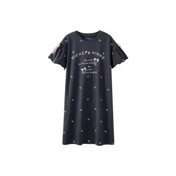 JINGYUN x Disney Nightgown Women's Black Blue