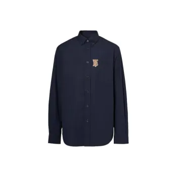 Burberry Shirts Men Dark Blue