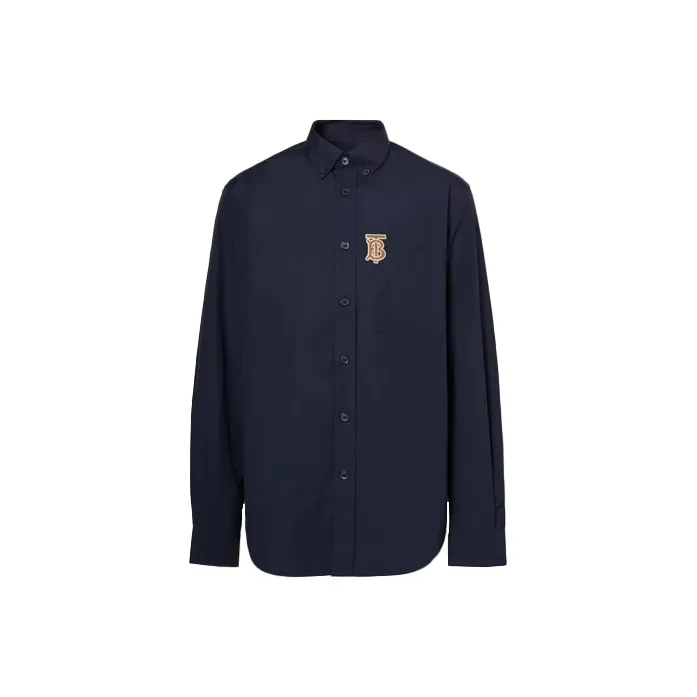 Burberry Shirts Men Dark Blue-0