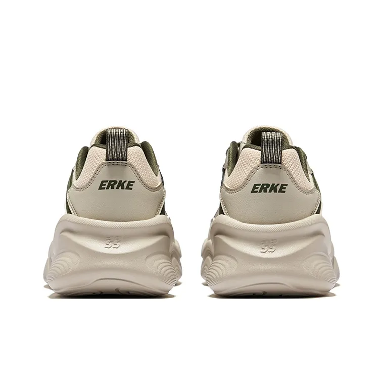 Erke Abrasion Resistant Breathable Low Top Casual Shoes Men's Warm Linen Pumice Gray-3