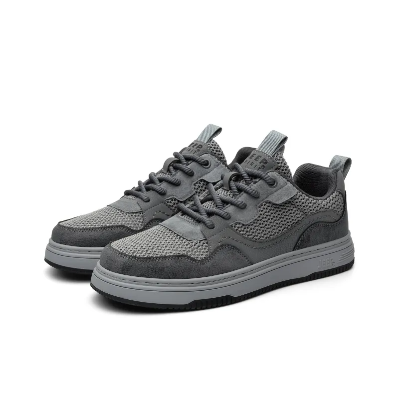 JEEP SPIRIT Slip Resistant Quick Dry Abrasion Resistant Lightweight Low Top Skateboard Shoes Men's Climbing Gray-2