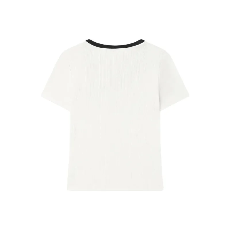 FILA x MAISON KITSUNE ORIGINALE T Shirt Women's Cloud White-1