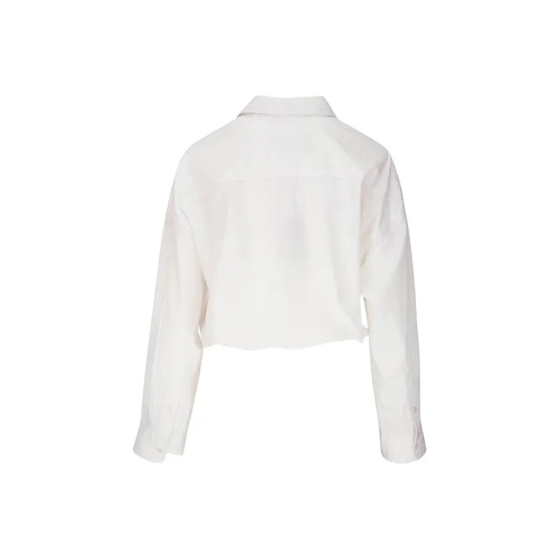 R13 Cropped Cotton Shirt-1