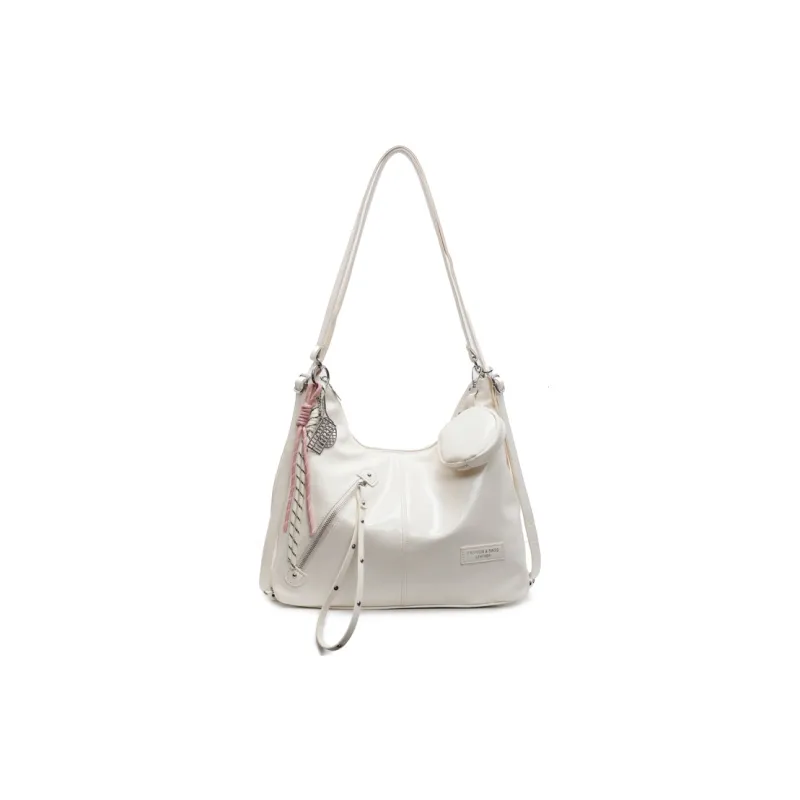 Yalu PU Backpack Women's Ecru/Black/Blue/Pink-0