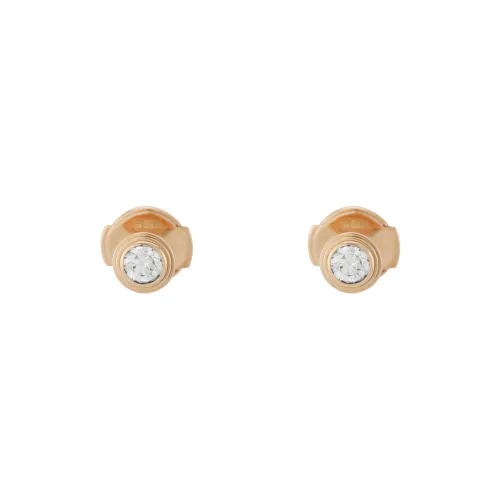 CARTIER 18K Rose Gold Stud Earrings Women's Rose Gold